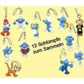 De Smurfen - hangertjes 12 stuks set - 3,5cm - kunststof -
