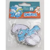 De Smurfen - metalen sleutelhanger - springend - 6cm