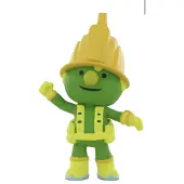 Comansi Doozer speelfiguur Flex geel 7 cm