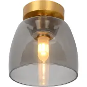 Lucide TYLER - Plafonnière Badkamer - Ø 16,1 cm - 1xG9 - IP44 - Mat Goud / Messing