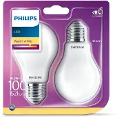 Philips LED lamp E27 | Peer A60 | Mat | 2700K | 10.5W (100W) | 2 stuks