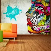 Artgeist Fotobehang – Behangpapier - Fotobehang - Graffiti beauty 300x210 -