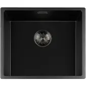Lorreine Black Quartz Series spoelbak 4540cm Plug GunMetal 45BQ-FU-GunMetal