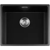 Lorreine Black Quartz Series spoelbak 4540cm Plug Inox 45BQ-FU-Inox