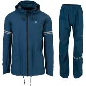 Agu Original Essential Regenpak – 100% Waterdicht & Winddicht – Dames & Heren - Poray 5.000 – Gerecycled Materiaal – Blauw - L