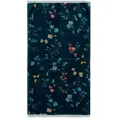 Pip studio Handdoek Les Fleurs Dark Blue (55 x 100 cm)