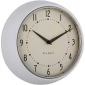 Plint Retro wandklok wit|Maat: