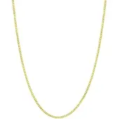 Lucardi Dames plated Ketting gourmet - Echt Zilver - Ketting - Cadeau - 45 cm - Goudkleurig