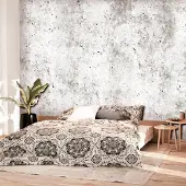 Karo-art 245cm X 175cm - Zelfklevend fotobehang - Urban Stijl, Betonnen oude muur, Premium print