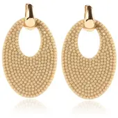 Cilla Jewels Ovale dames oorbellen Champagne Goudkleurig