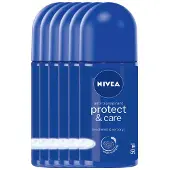 Nivea Protect & Care Deo Roller - met crème - Voor de gevoelige huid - 72 uur Bescherming - Alcoholvrij - Voordeelverpakking - 6 x 50 ml