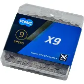 Kmc 9-speed fietsketting - smal ontwerp - grijs - 114 schakels - MTB & race geschikt
