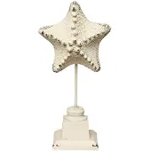 Clayre & Eef | Beeld Zeester kunststof wit 15x9x32 cm decoratieve objecten | NADUVI