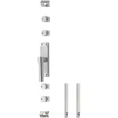 Intersteel Kruk-espagnolet links L-recht met stangenset 2x 1245 mm rvs geborsteld