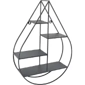 Jax Design Wandrek Drup | Jax Design metaal zwart 50x70x15 cm wandrekken | NADUVI