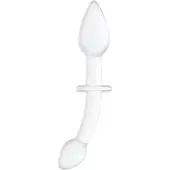 Chrystalino Doubler - White glazen dildo