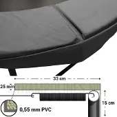 Magic Circle Pro Trampoline Rand Grey 251 cm