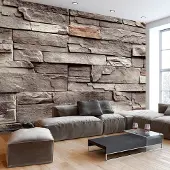 Karo-art 294cm X 210cm - Zelfklevend fotobehang - Muur van Rust, Natuursteen, Premium Print