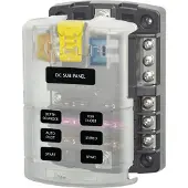 Blue Sea Systems Ato Fuse Block 6 Position Adapter Zwart