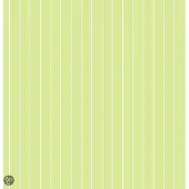 Dutch Wallcoverings Streep - Groen/Wit
