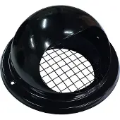 Nedco Buitenrooster Bol 150mm - Zwart - RVS