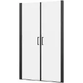 Guido Gusto Douche Pendeldeur 120x195cm 6mm Nano glas mat zwart serie Emma