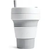 Stojo Biggie Cup 470ml uitgebreide verpakking opvouwbare koffiebeker (Kleur: lichtblauw)