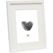 Deknudt Witte houten fotokader met passe-partout 13x18 S223K1