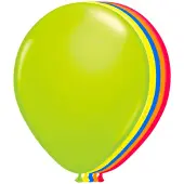 Folat Neon ballonnen assortie 100 stuks (oranje, groen, paars, geel en hotpink fluor)