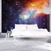 Karo-art 147cm X 105cm - Zelfklevend fotobehang - Galaxy, 8 maten, premium print