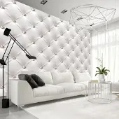 Karo-art 294cm X 210cm - Zelfklevend fotobehang - Witte elegantie, 8 maten, premium print
