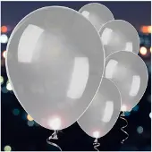 Delights Direct Ballonnen LED Zilver - 5 stuks