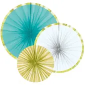 Amscan Waaiers Ananas Vibes - 3 stuks