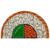 Fisura deurushi 40 x 70 cm kokosvezel/PVC beige/oranje