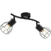 QAZQA Moderne plafondlamp zwart 2-lichts verstelbaar - Botu