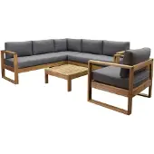 AVH-Collectie Dubai hoek loungeset 5 delig teak