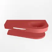 Mondiaz Riva 120cm wastafel met planchet Fire en wastafel rechts 0 kraangaten Fire