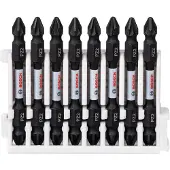 Bosch Schroefbit tweezijdig Impact Control PZ2, 65 mm 8x - 2608522338
