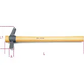 Beta Klauw hamers met vierkant slagvlak, magneten en spijkerhouder houten steel 1376X 250 - 013760125
