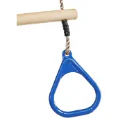 Buitenspeelgoed Keupink Houten Ringtrapeze met Kunststof Ringen Blauw