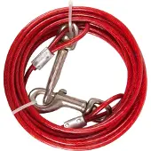 Flamingo Aanlegkabel Geplastif. Rood 3m 4mm