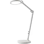 FABAS LUCE LED-bureaulamp Regina, dimbaar, wit / opaal, Werkkamer / Kantoor, metaal, Modern, LED bureaulamp
