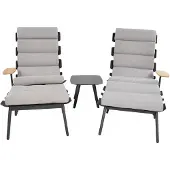 Coppens Ventus Negro duoset 3 delig - Aluminium - Tuinstoelen - |