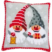 Vervaco - Kruissteekkussen kit - Kerstkabouters - PN-0171685 - Borduren - Borduurpakket - Borduurpakket volwassenen - Borduurpakket kind
