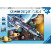 Ravensburger Missie in de ruimte kinderpuzzel - boeiende puzzel van 100 stukjes | Verbetert probleemoplossende vaardigheden | Stimuleert nieuwsgierig
