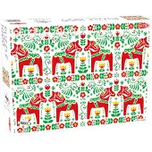 Tactic Folk Art Pattern – Puzzel – 1000 stukjes – Traditioneel Decoratief Ontwerp – Strak en Rustgevend Ontwerp – Hoogwaardige Scandinavische Kwaliteit