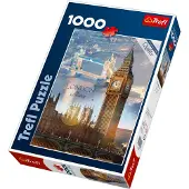 Merkloos Puzzel London bij zonsondergang 1000pcs Karton Puzzel