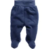 Playshoes fleecebroek met voetjes junior marineblauw