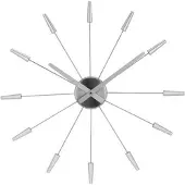 Nextime NE-2610ZI Wandklok Dia. 58 Cm, Metaal, Zilver, 'Plug Inn'