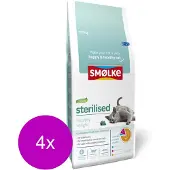 Smolke 4x Kattenvoer Sterilised 2 kg
